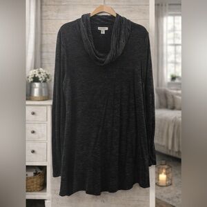 Charcoal Cowl Neck Sweater